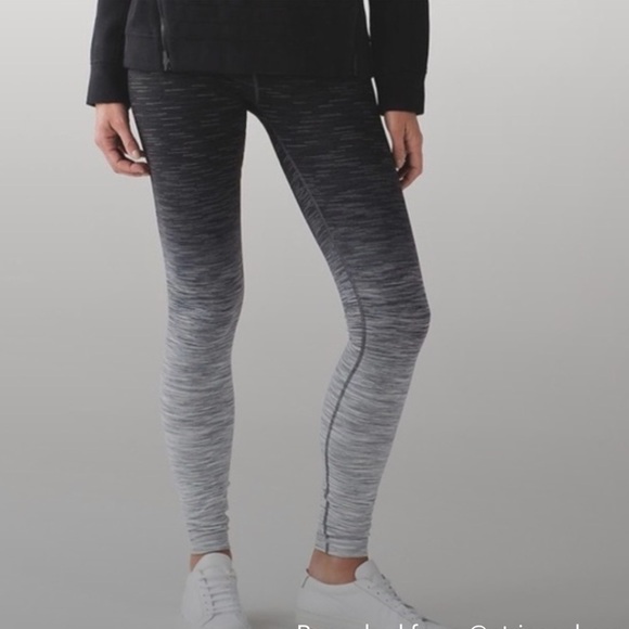 Wunder Under High Rise Legging Color: Ombre Space Dye Black Deep Coal size 2 - Picture 1 of 5